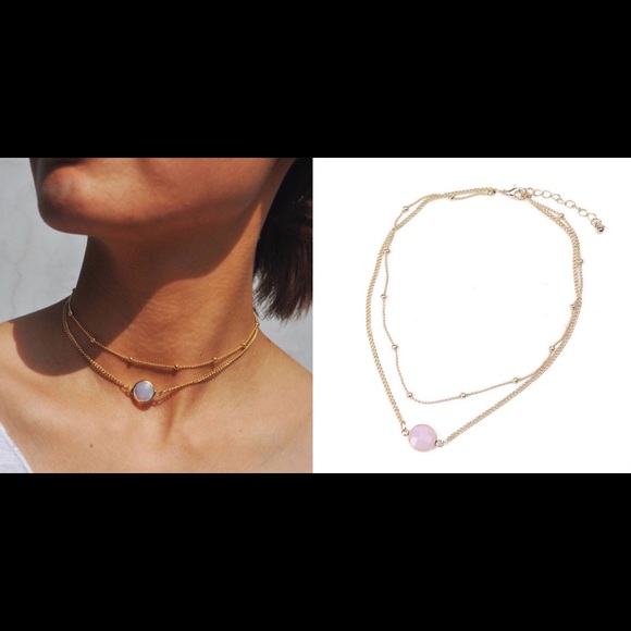 ✨ONLY 1 LEFT✨ Gold Double Strand Crystal Chokers!! - Picture 3 of 3